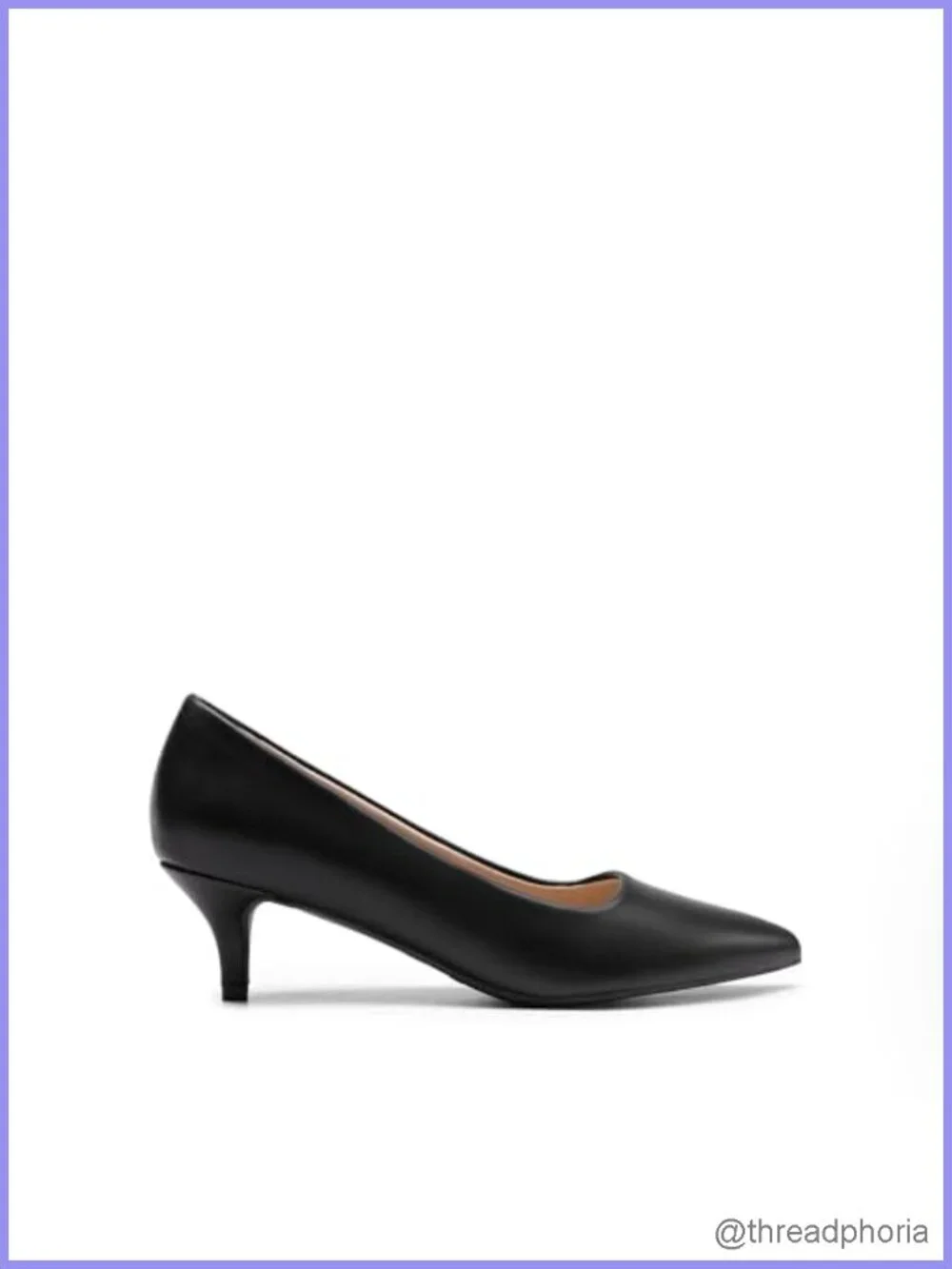 Women's Pointed Toe Kitten Heel PU Pumps - Comfortable Party Work Shoes